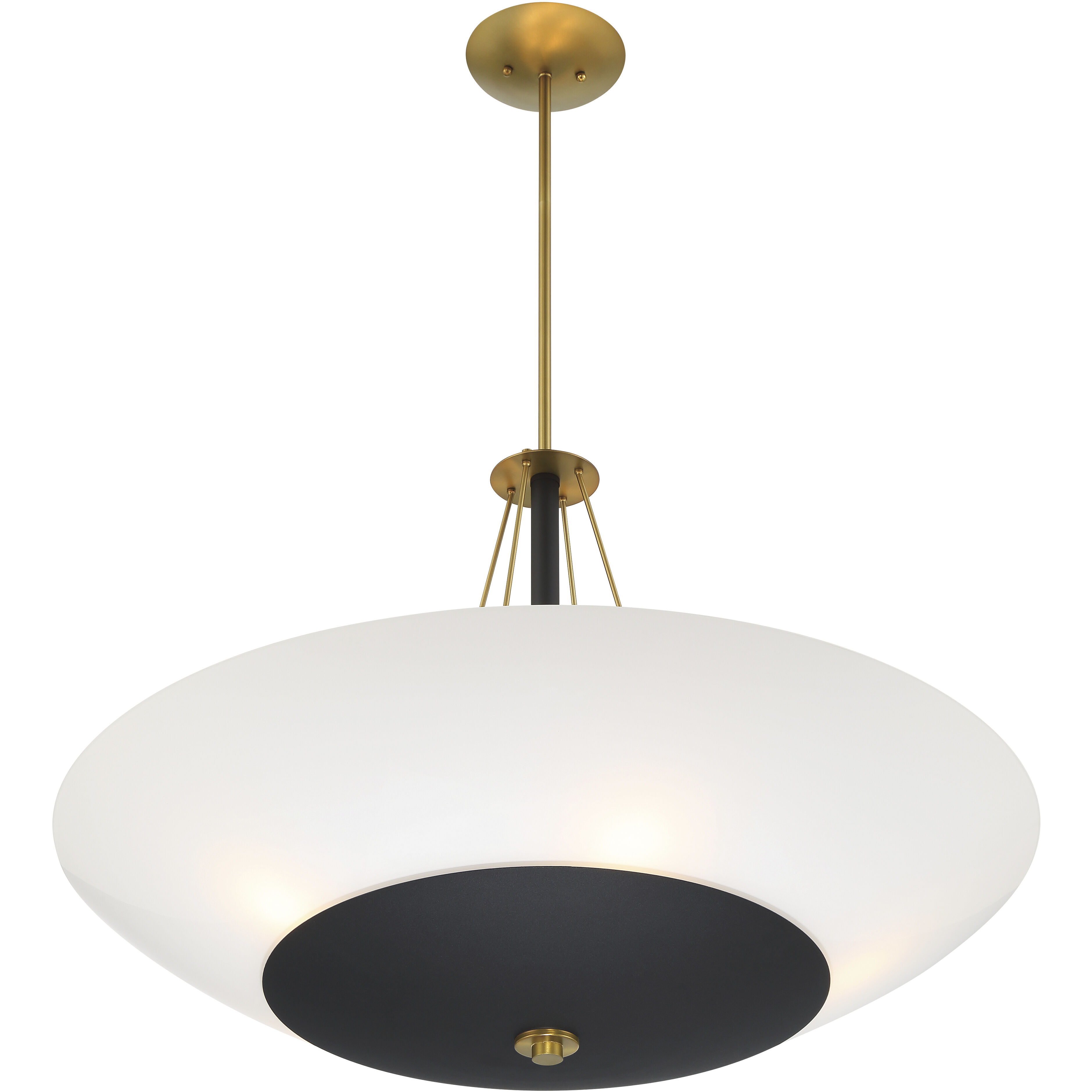 BAX 5 Light 32 inch Sand Coal and Soft Brass Pendant Ceiling Light
